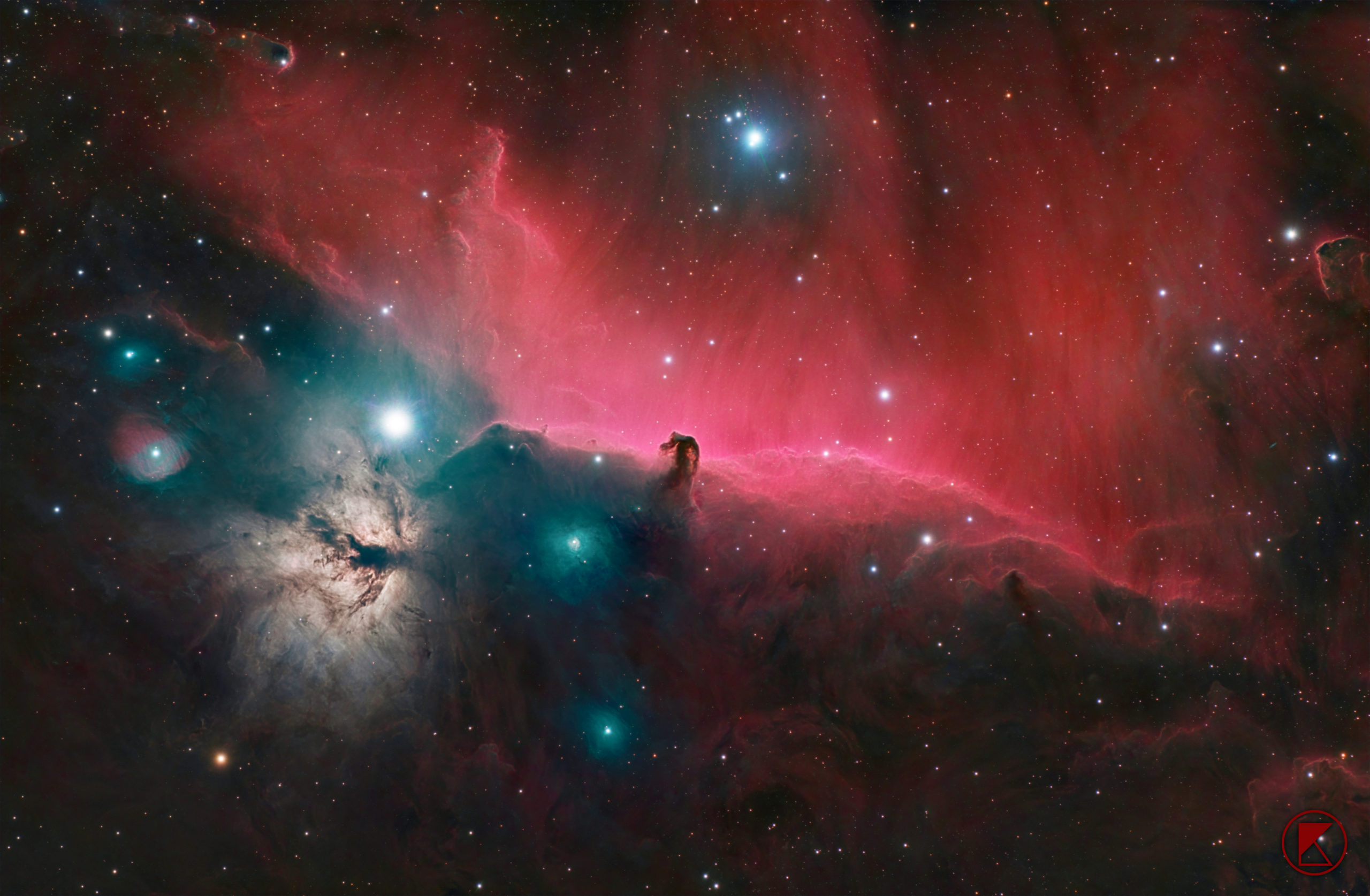 IC 434 – Nébuleuse de la Tête de CHeval et NGC 2024 – Nébuleuse de la Flamme · Koopa-Astro